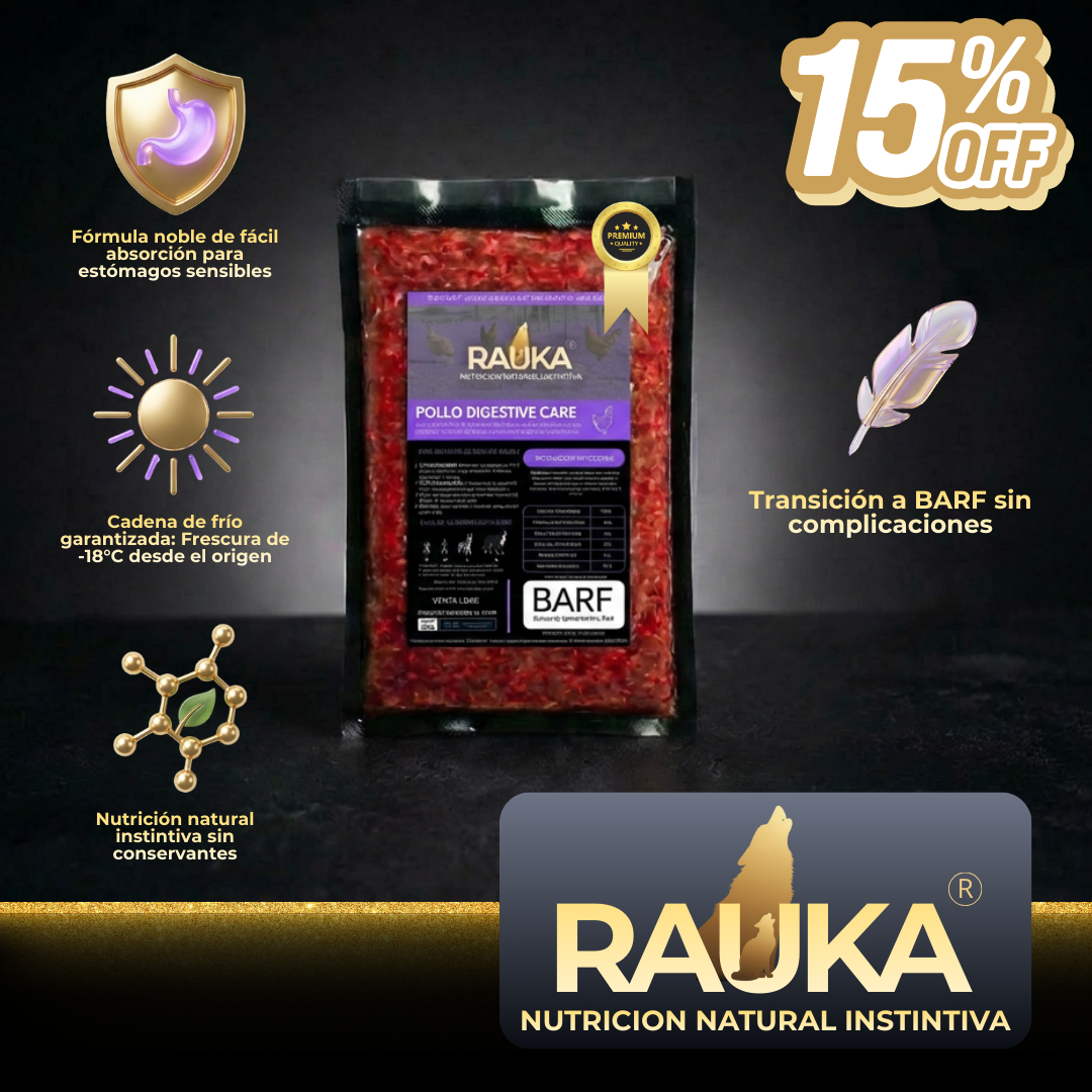 Dieta Barf Pollo Digestive Care Pack 1 Libra - Rauka