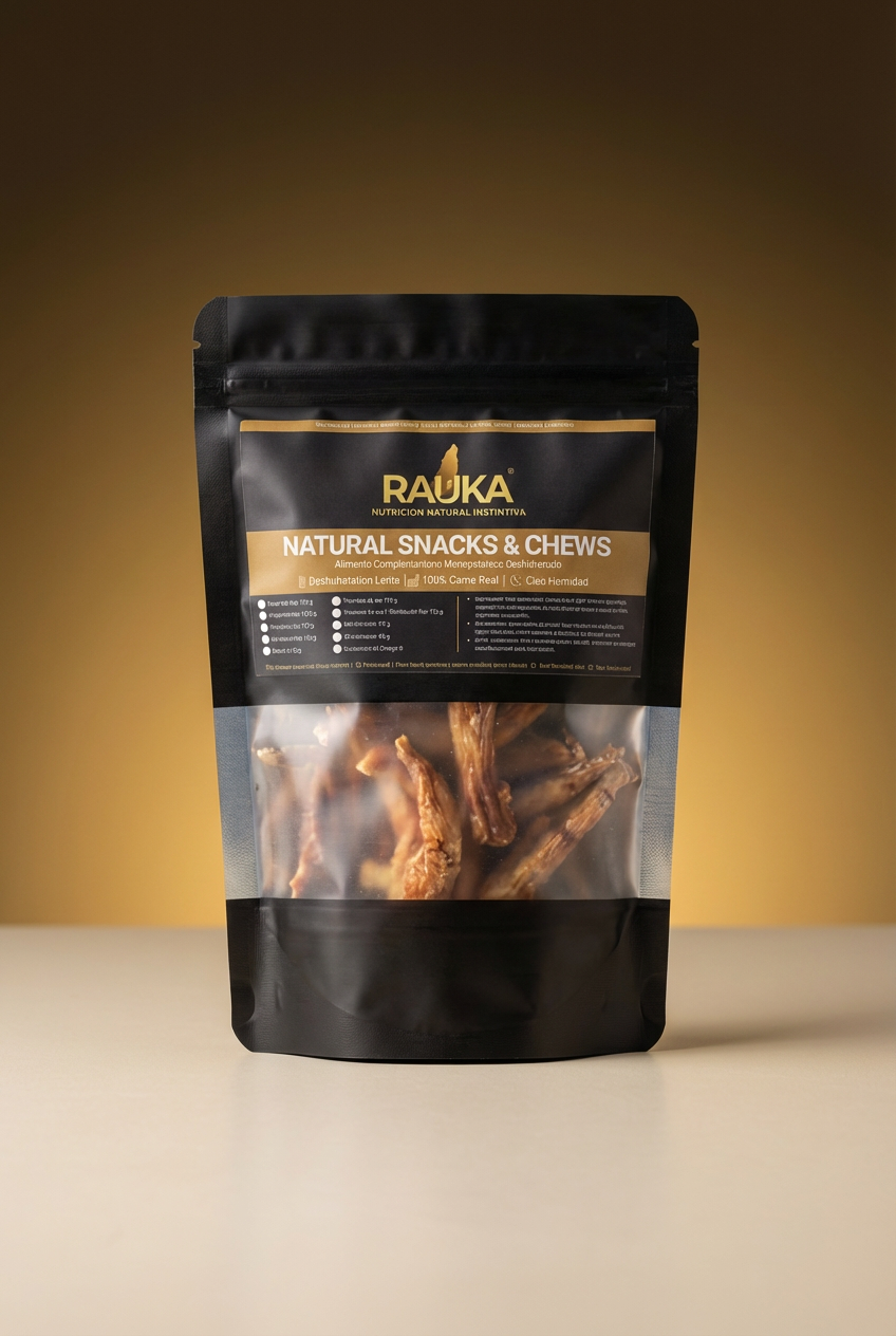 Snack Patas de Pollo Deshidratadas - Colágeno Natural y Limpieza Dental (120g) - Rauka